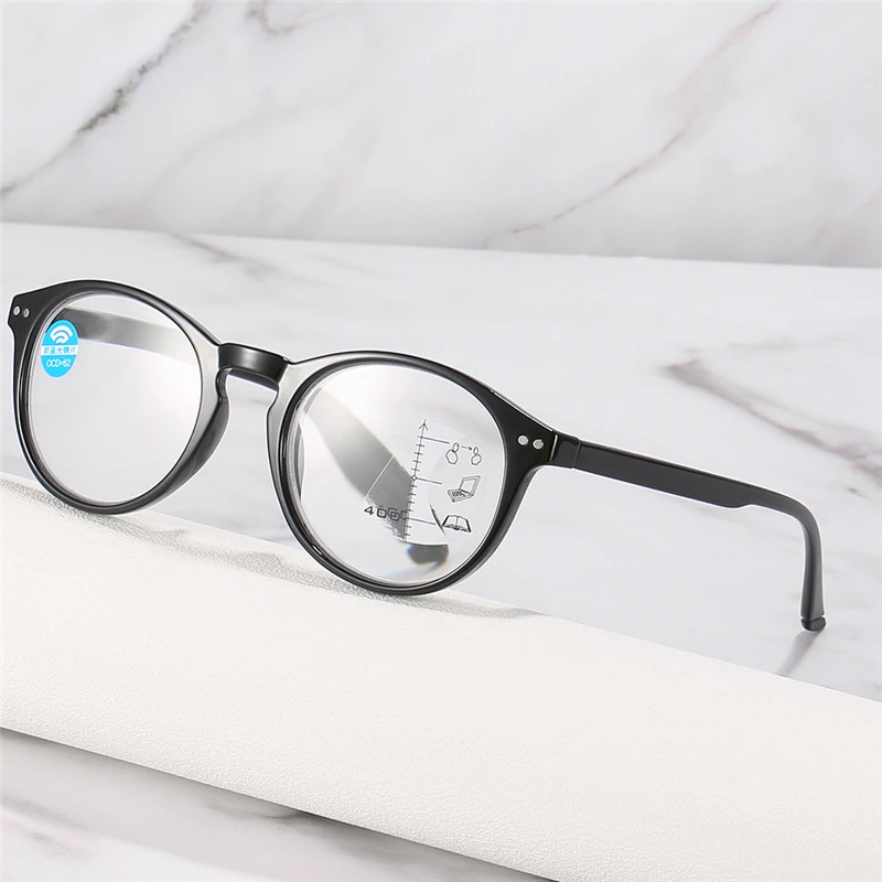 

Women Men Round Glasses Retro Progressive Multifocal Reading Glasses High Quality Near Far Sight Magnifying Presbyopia Eyewear