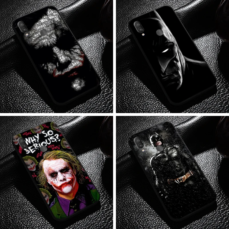 

Marvel Bat-Man Joker Clown For Xiaomi Redmi Note 7 7S 7 Pro Redmi 7 7A Phone Case Coque Back Liquid Silicon Black Funda Carcasa
