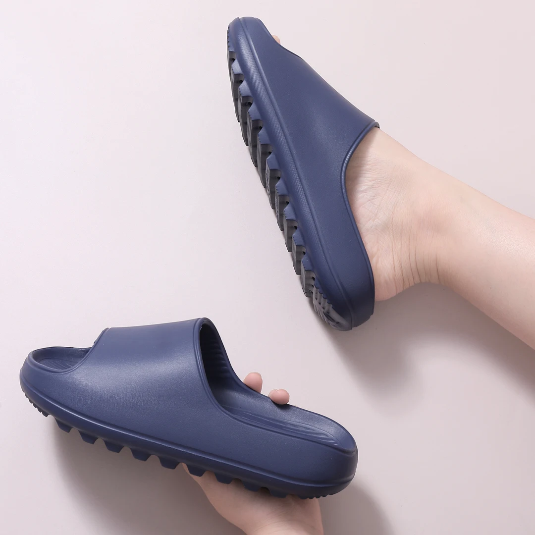 Shevalues New Women Fashion Slippers Summer Outdoor Men Beach Slides Indoor Platform Non-slip Bathroom Slides Home Flats Sandals