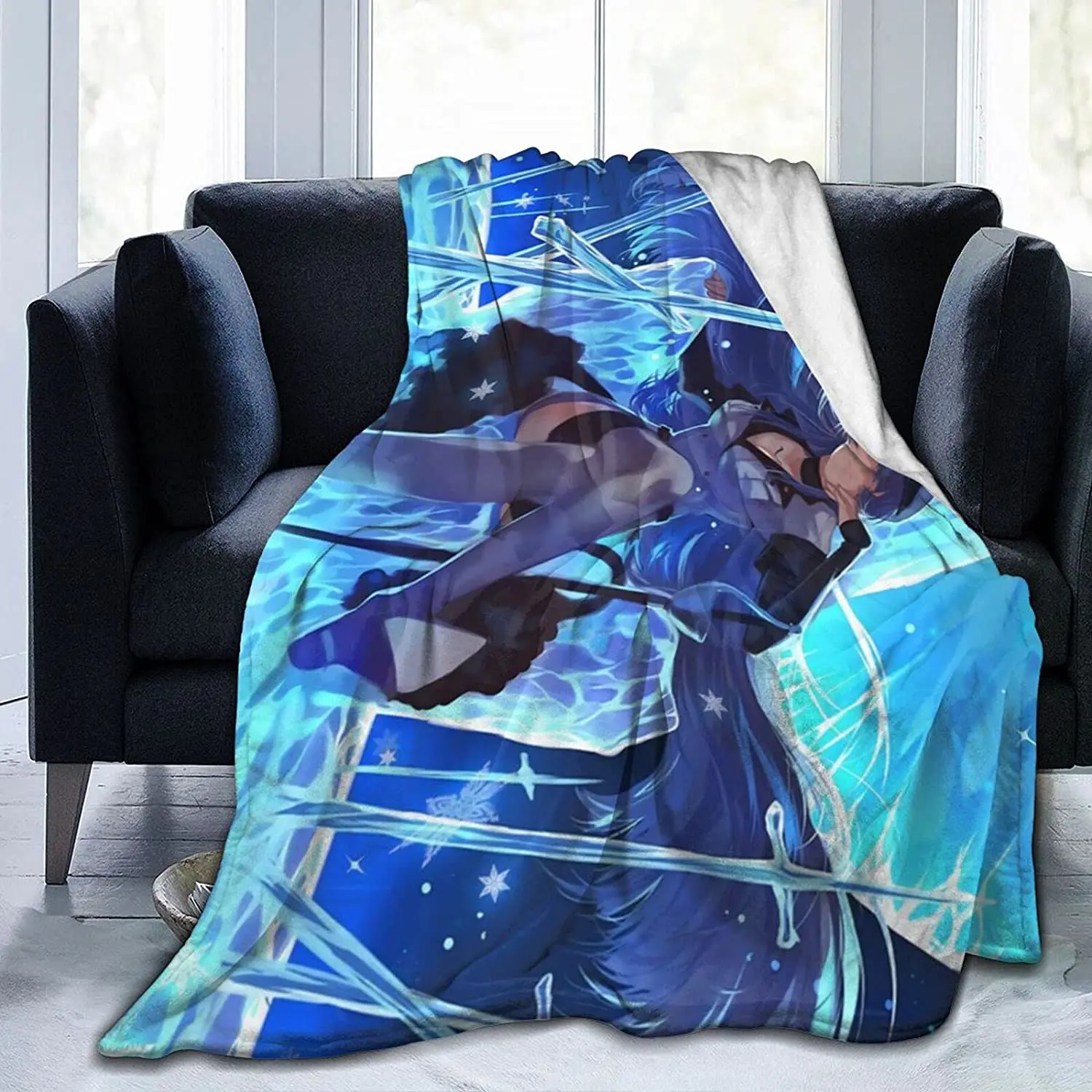 

Esdeath Fluffy Soft and Comfortable Blanket, Anime Warm Embrace of Sympathy