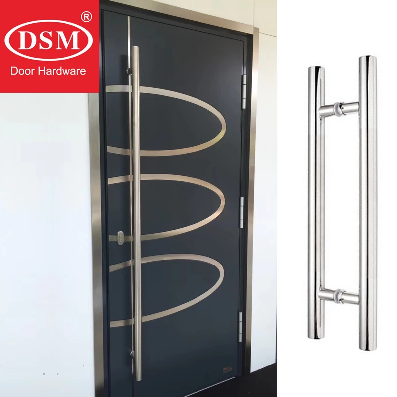 

DSM Door Handle,1200mm Long 304 Stainless Steel Brushed Pull Handles For Wooden/Glass/Metal Entrance Doors Factory Outlet PA-102