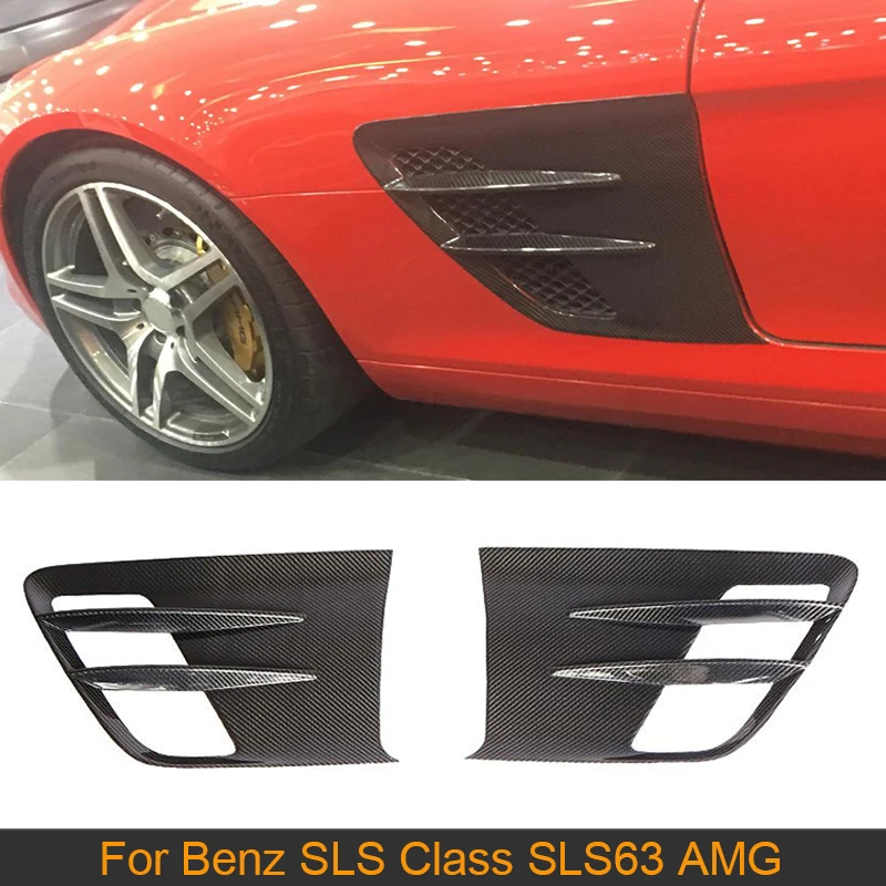 

Car Fender Flare Air Vents Trim Cover For Mercedes-Benz SLS Class SLS63 AMG 2010 - 2013 Carbon Fiber Car Decorations Trim