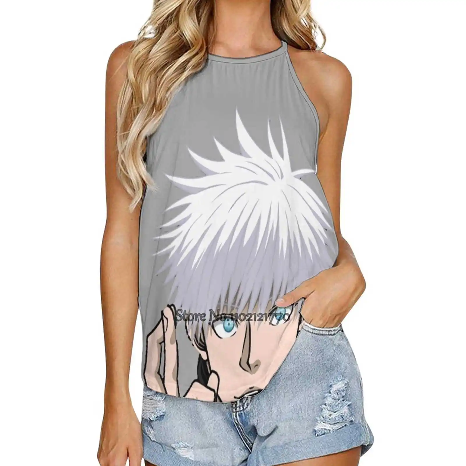 

Женская футболка с принтом, пикантная Свободная майка в стиле Харадзюку