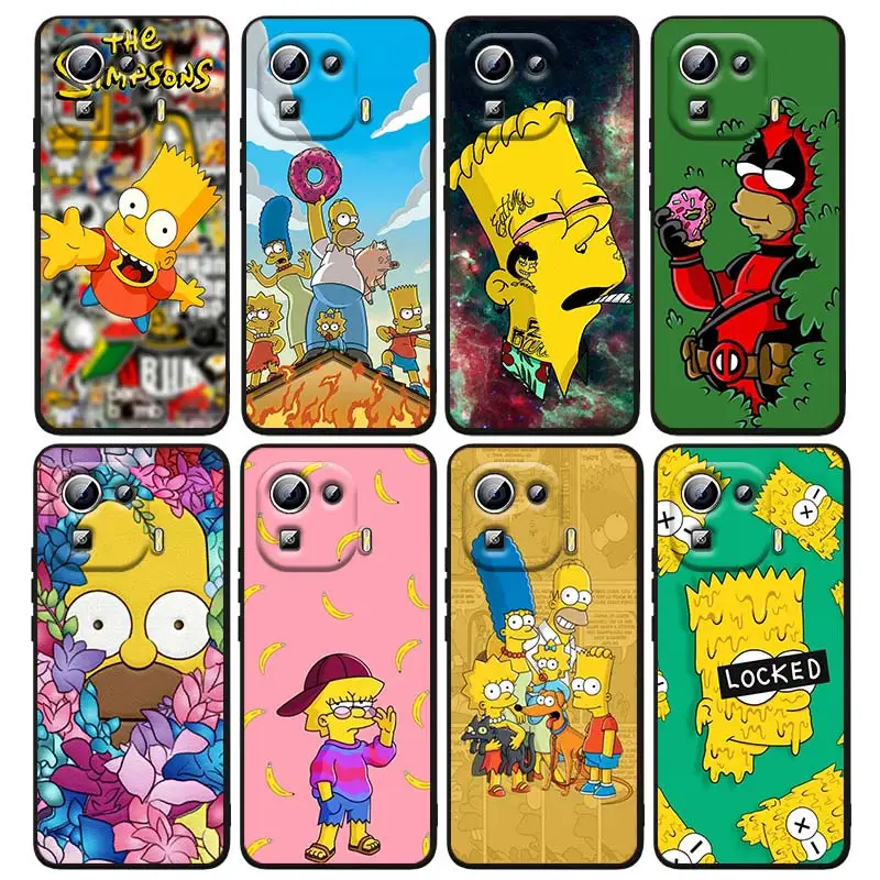 

Boy The Simpson Anime Phone Case For Xiaomi Mi 13 12T 12S 12X 12 11 11T 11i 10T 10 Pro Lite Ultra 5G Cover Black Funda