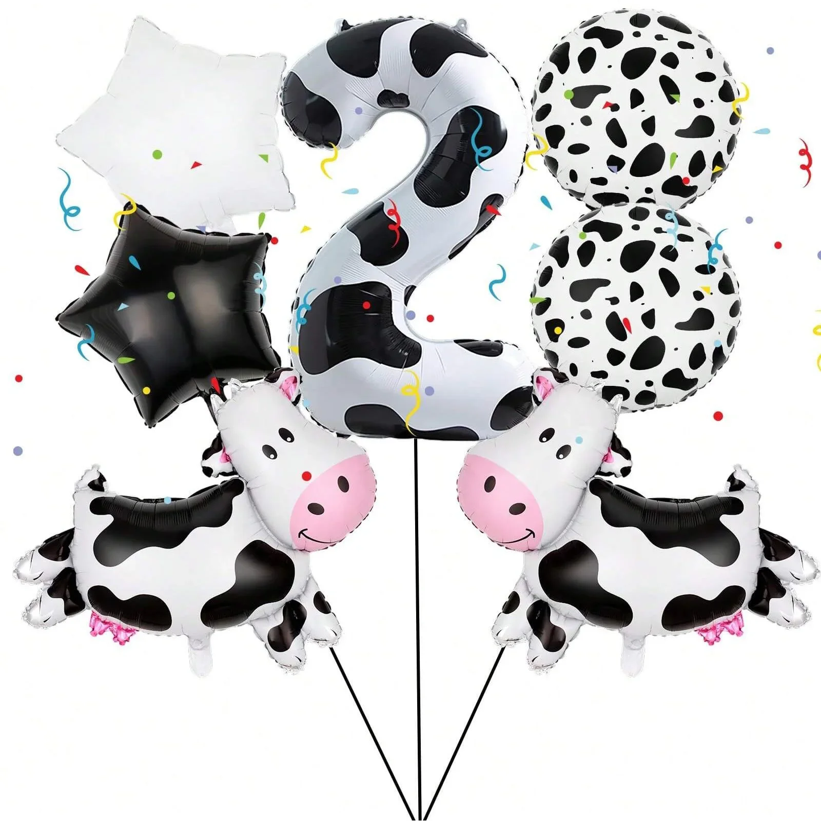 

Набор воздушных шаров корова 40 дюймов черно-белые