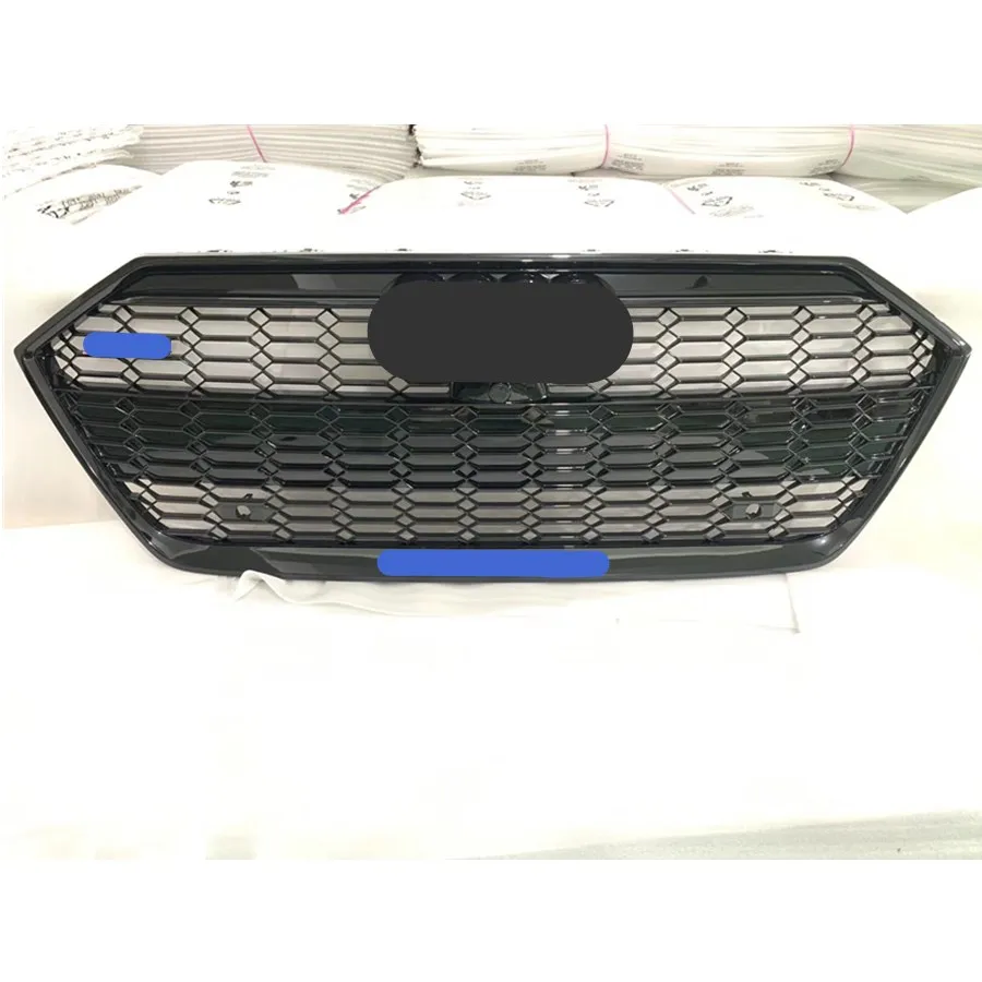 

For RS7 Style Front Sport Hex Mesh Honeycomb HoodGrill Gloss Black for Audi A7/S7 2019 2020 CarAccessories