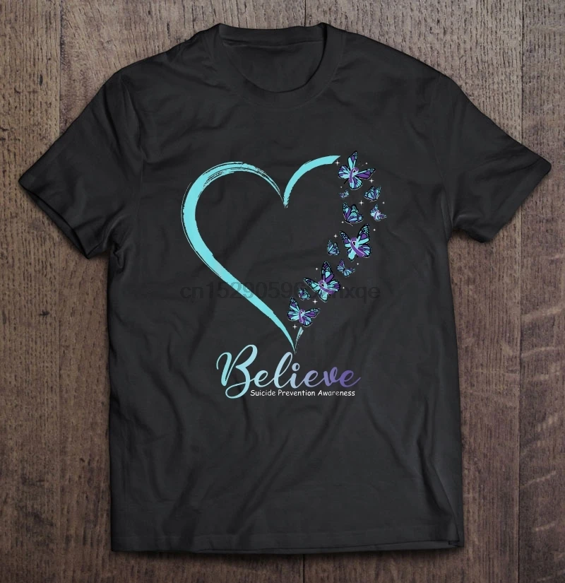Мужская забавная футболка модная верьте что предотвращает самоубийство версии 2