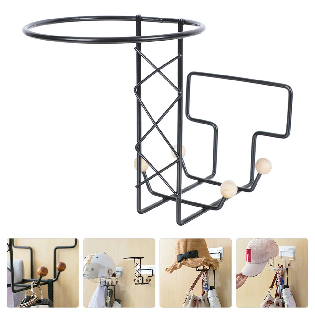 

Frame Wall Storage Shelf Metal Mounted Rack Iron Motorbike Wrought Stands Functional
