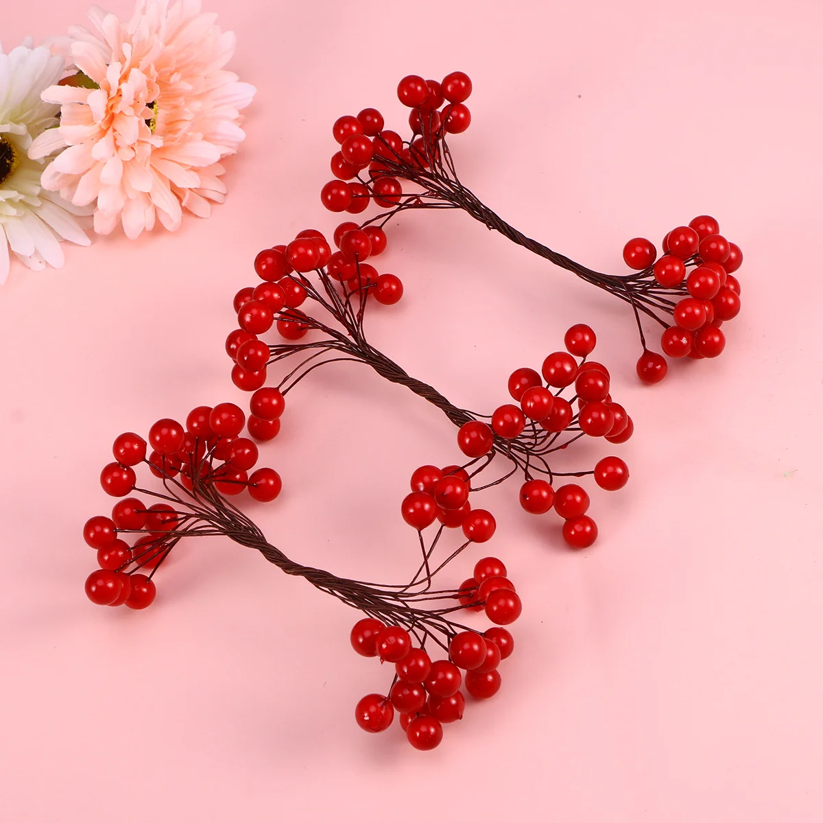 

400 Berries Elliptical Holly Berries Christmas Berry Picks Stems Christmas Holly Berries Winter Berry Picks