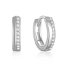 Elevate Your Style with Fashionable Charm: Sparkling Zircon Hoop Earrings in 925 Sterling Silver – Perfect for Parties, Anniversaries, and Special Occasions