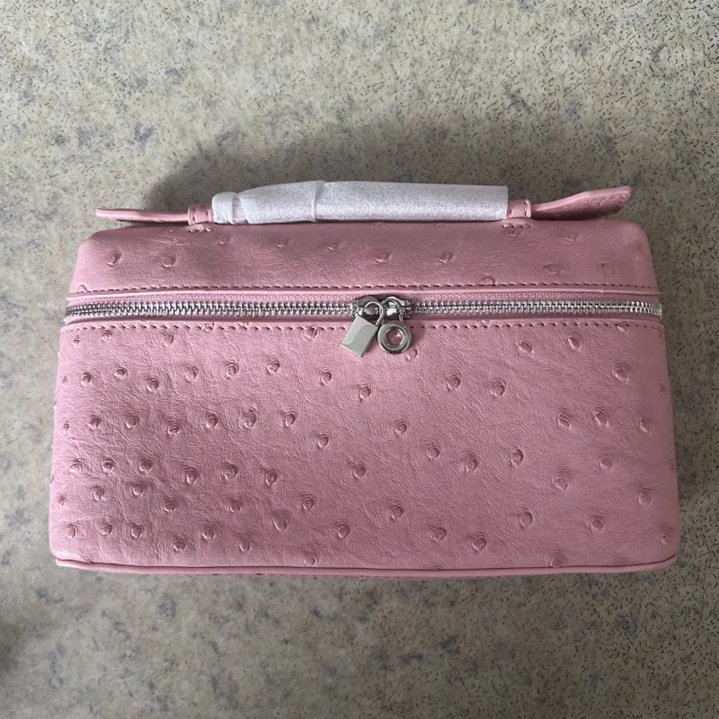 

Light Luxury High Quality Ostrich PU Leather Handbags For Women 2023 Bucket Bags Fashion Small Box Crossbody Bags