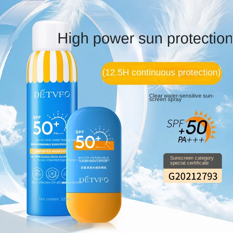 

Beauty Moisturizing Light Sunscreen Spray, Certified Sunscreen Sunscreen Lotion SPF50+ PA+++ Sunblock Sun Screen Cream Spf 50