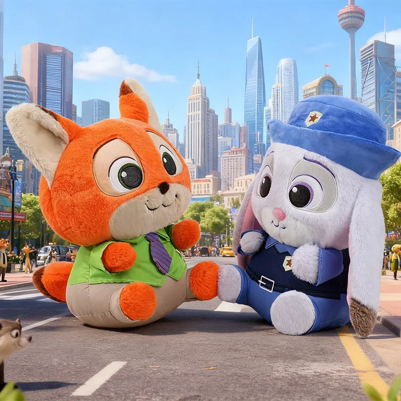 Фото Disney Zootopia Джуди Кролик Ник Фокс плюшевая игрушка мягкая милая текстура мягкий детский подарок на день рождения и Рождество-сюрприз №3