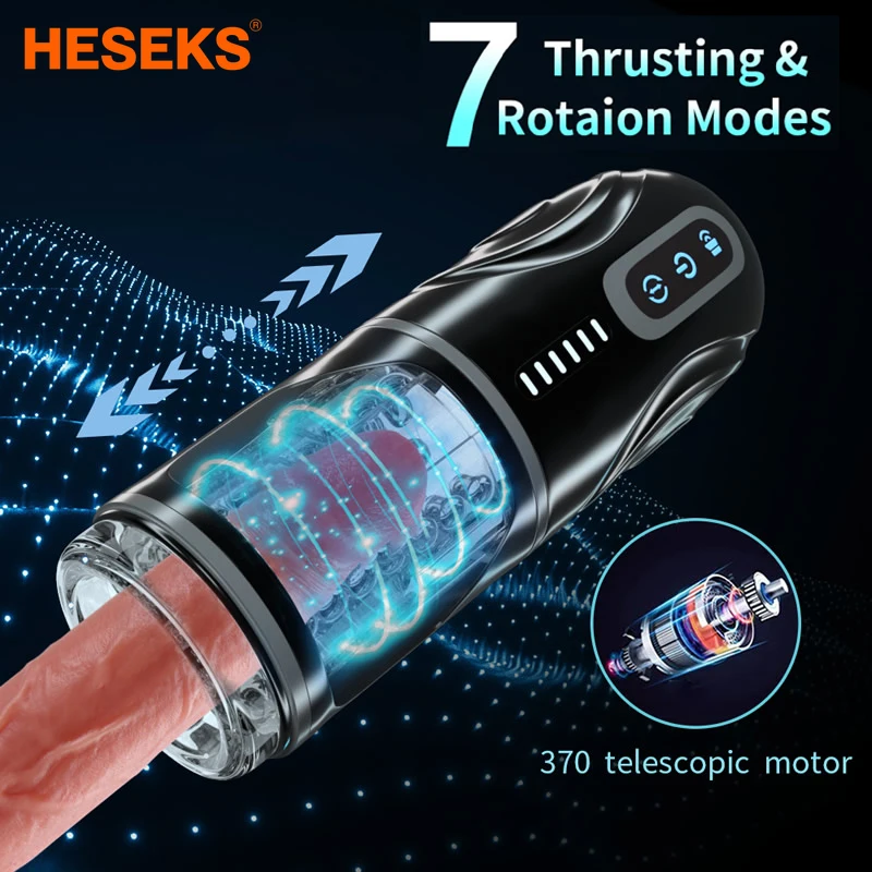 HESEKS Телескопический эргономичный вращающийся автоматический мастурбатор для