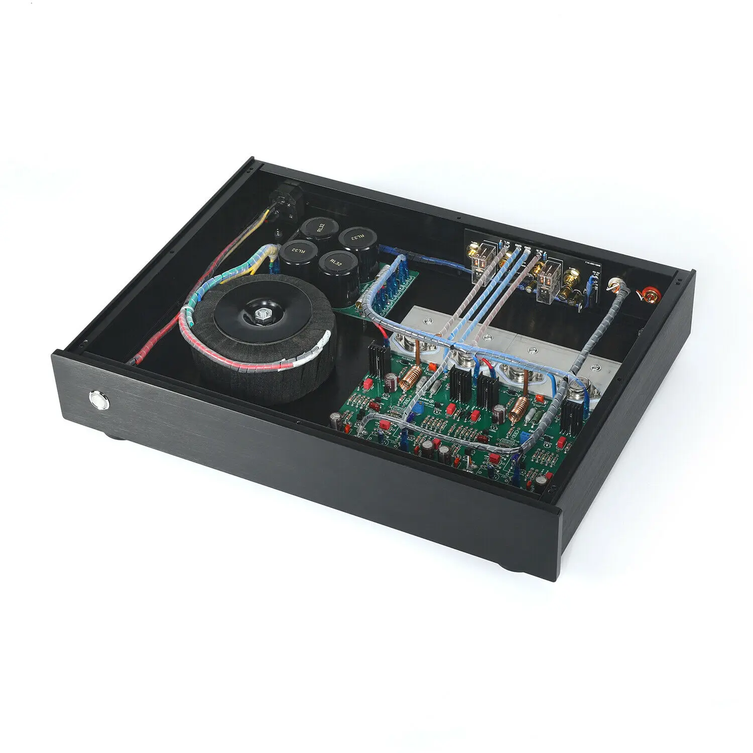 

Finished Pure Power Amplifier Base On NAP250 Amp Circuit 80W +80W