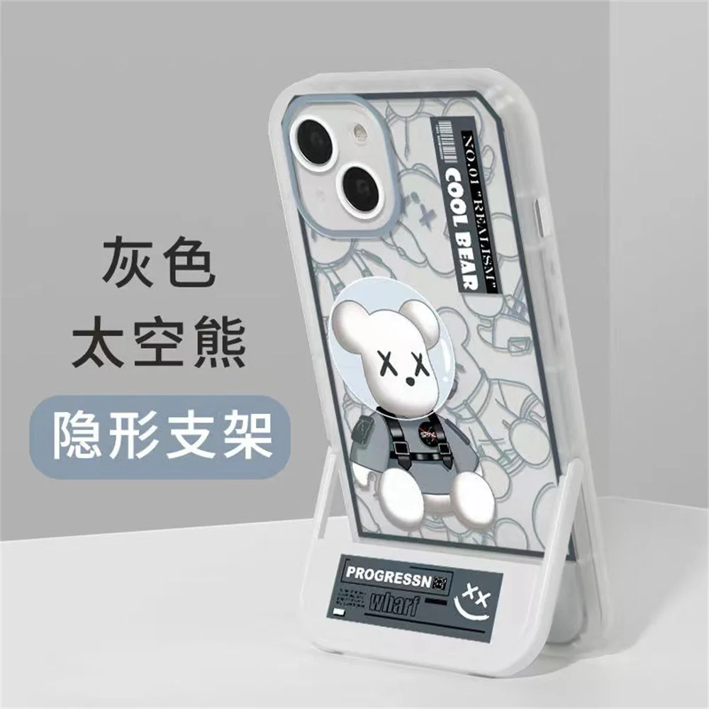 

Popular Hidden Holder Apple 13 Phone Case 12 Chaozhou Brand Violent Bear iPhone 14 promax Protective Case