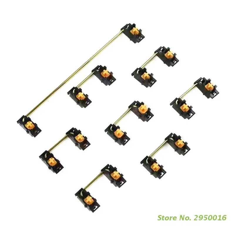 

Plate Mounted Stabilizer For 60 64 68 84 87 96 104 Mechanical Keyboard Cherry OEM Stabilizers 6.25U 2U Golden Steel Wire