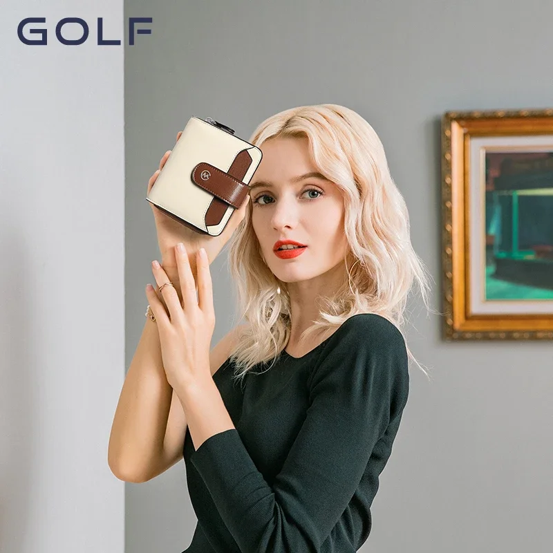 Женский модный роскошный кожаный Органайзер для карт GOLF с молнией деловая сумка