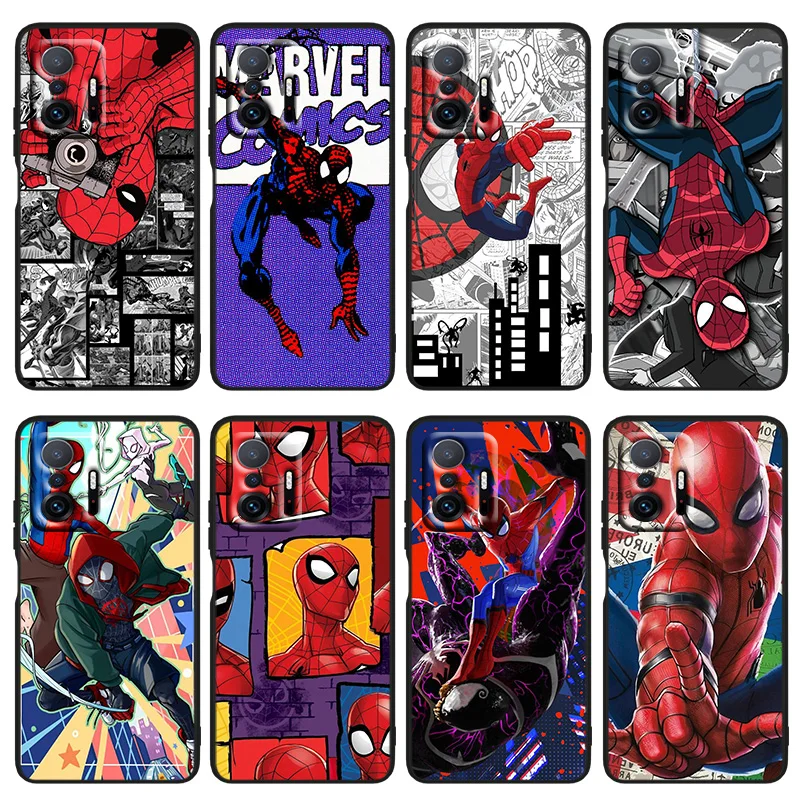 Чехол для телефона с аниме Человек-паук Marvel Xiaomi Mi 10T 10S 10 9T 9SE 8 Mix 3 Play A3 A2 CC9E Note Lite Pro