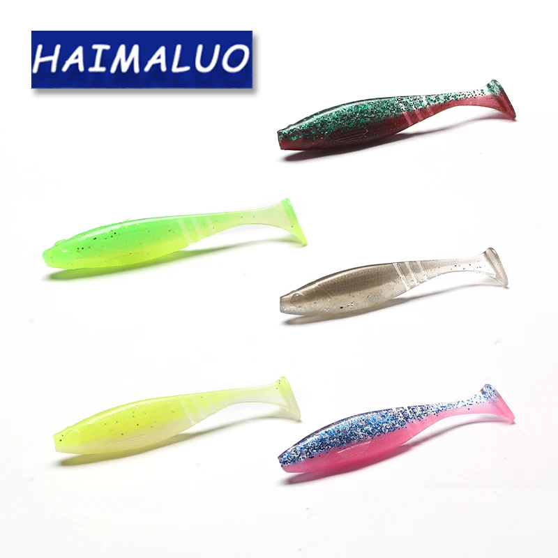 

HAIMALUO рыболовные приманки Easy Shiner T Tail Мягкая приманка черви 55 мм 65 мм воблеры на карпа Щуку Искусственные пластиковые приманки свимбейт