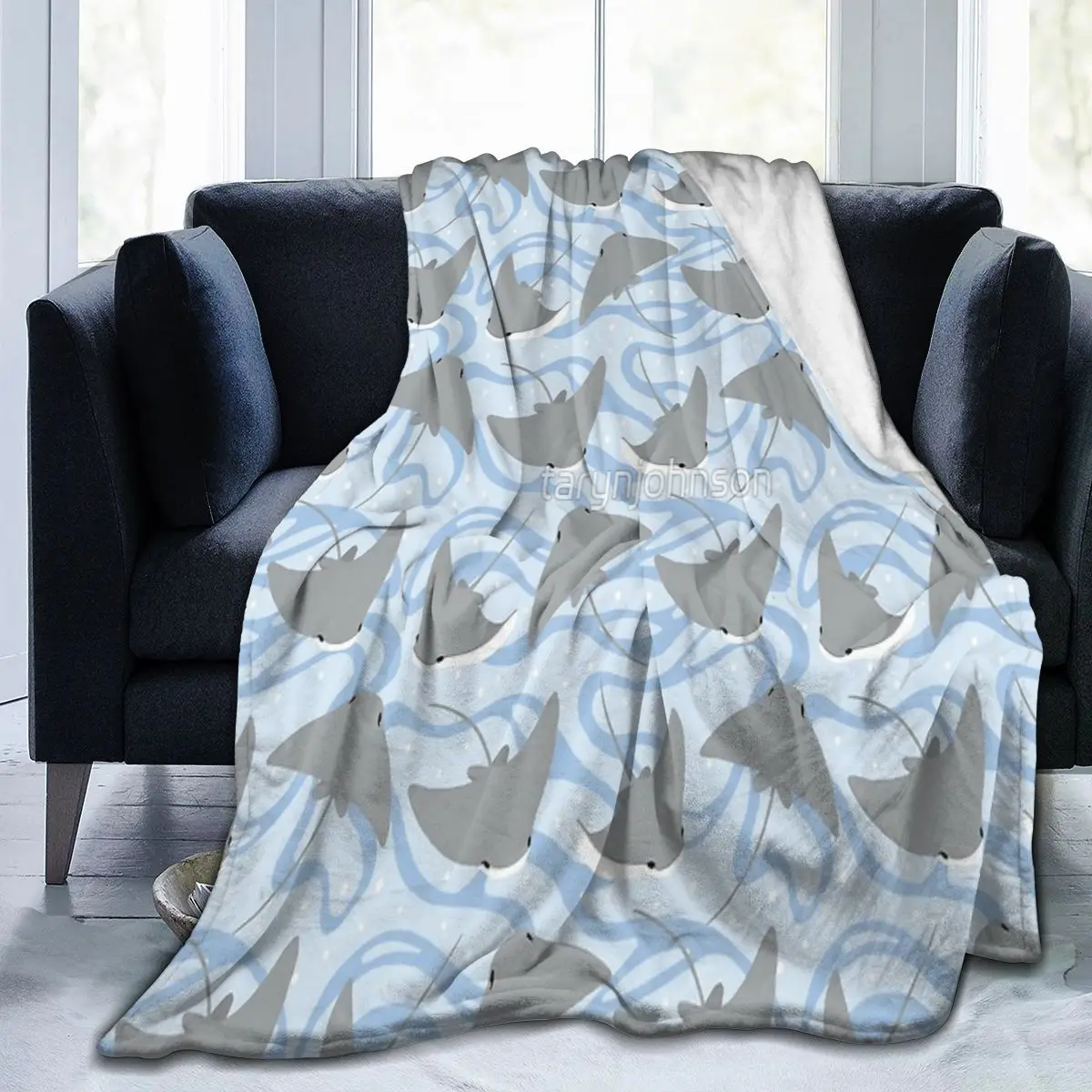 

Stingrays - Cownose Ray Blanket, Facecloth Blanket Plant Christmas AntiPilling Multi Size