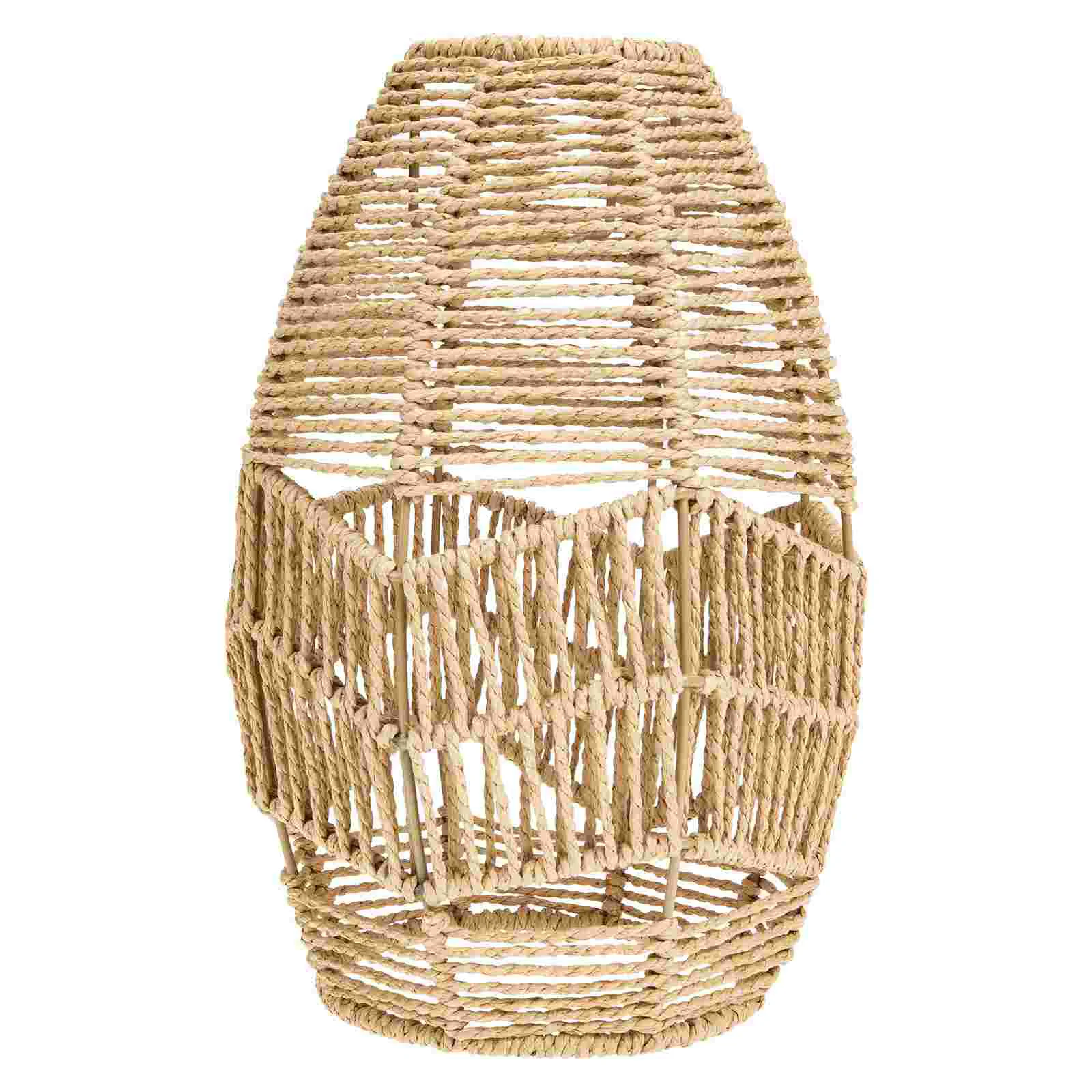 

Shade Lamp Light Lampshade Rattan Cover Pendant Woven Ceiling Wicker Chandeliershades Small Lamps Bedrooms Vintage Table Rope
