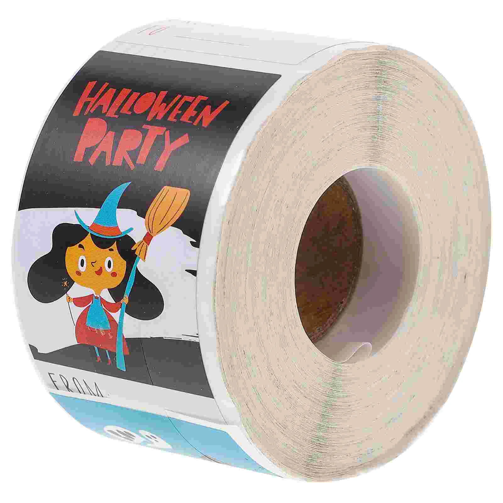 

Decorative Gift Sticker Wrapping Gift Box Label Round Halloween Labels Delicate