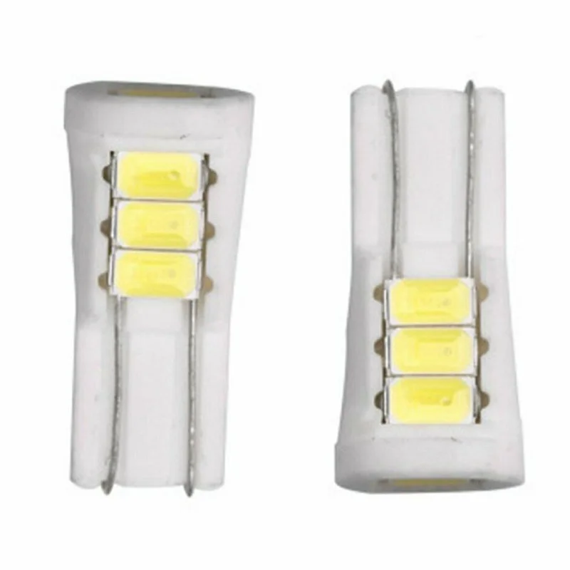 

200pcs W5W T10 Ceramic 8 SMD 5630 LED LED 5730 194 168 501 Wedge Side License Plate Light Lamp wedge parking dome light white