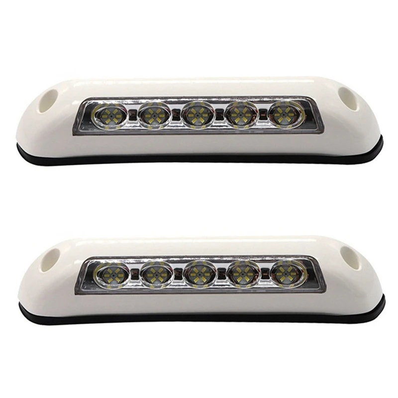 

2Pcs 8 Inch RV LED Porch Awning Lights 12V Wall Lamps Strip Lights For Trucks Caravan Camper Trailer ,White