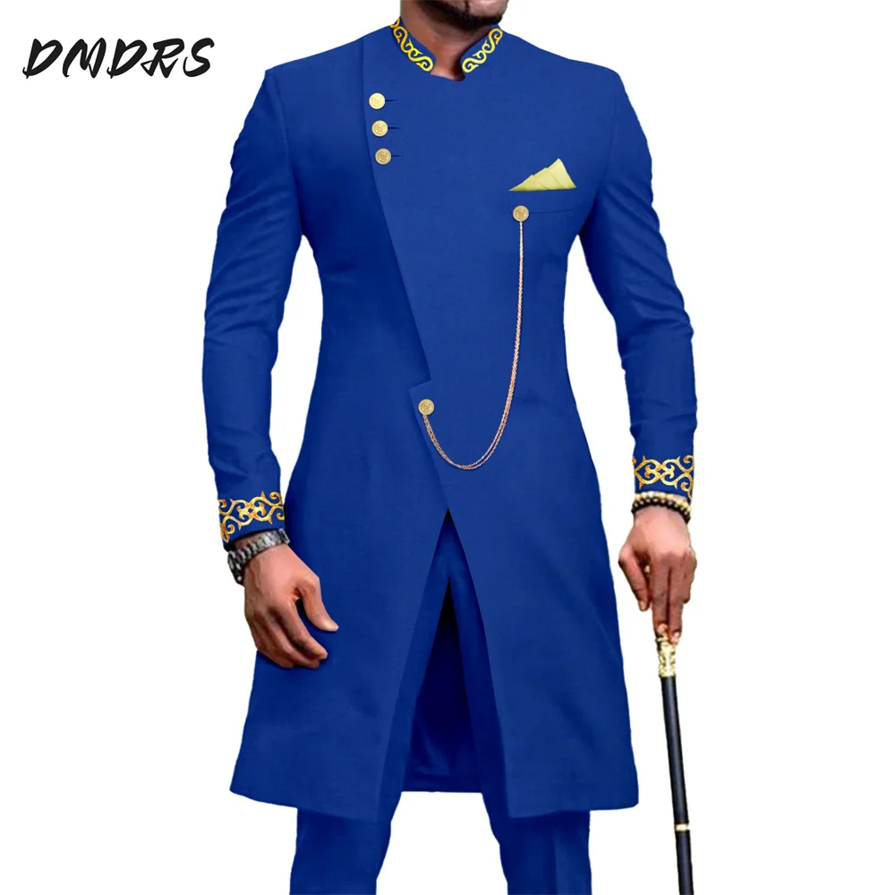 Стильный Африканский Национальный принт батик мужской повседневный костюм из 2