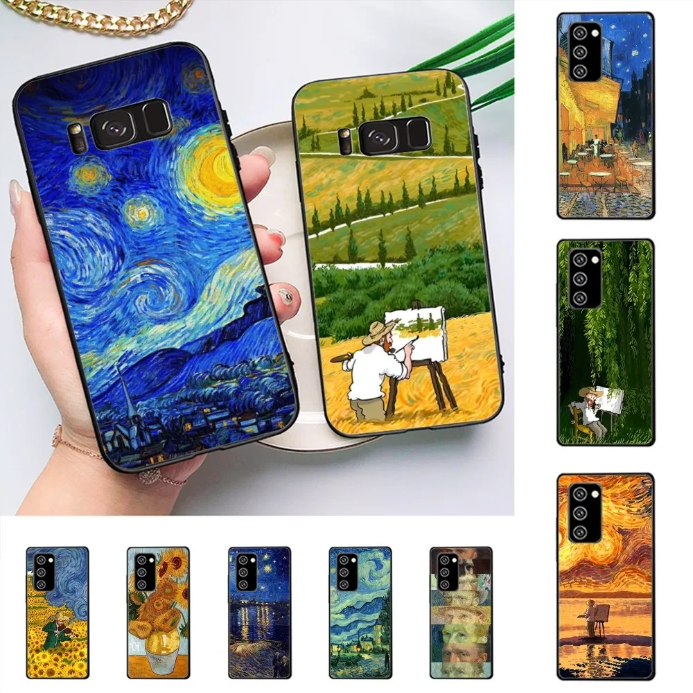 

Van Gogh Sunflowers The Starry Night Art Aesthetic Phone Case For Samsung J 7 plus 7core J7 neo J6 plus prime J6 J4 J5 Mobile