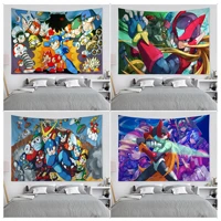 mega man printed large wall tapestry art science fiction room home decor japanese tapestry