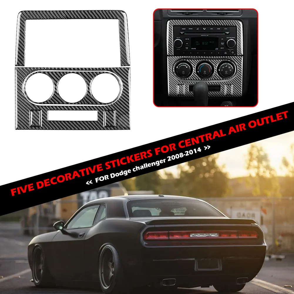 

5 шт./компл. Автомобильная A/C рамка навигационной панели Обшивка для Dodge Challenger 08-14 отделка автомобильной панели декоративная наклейка