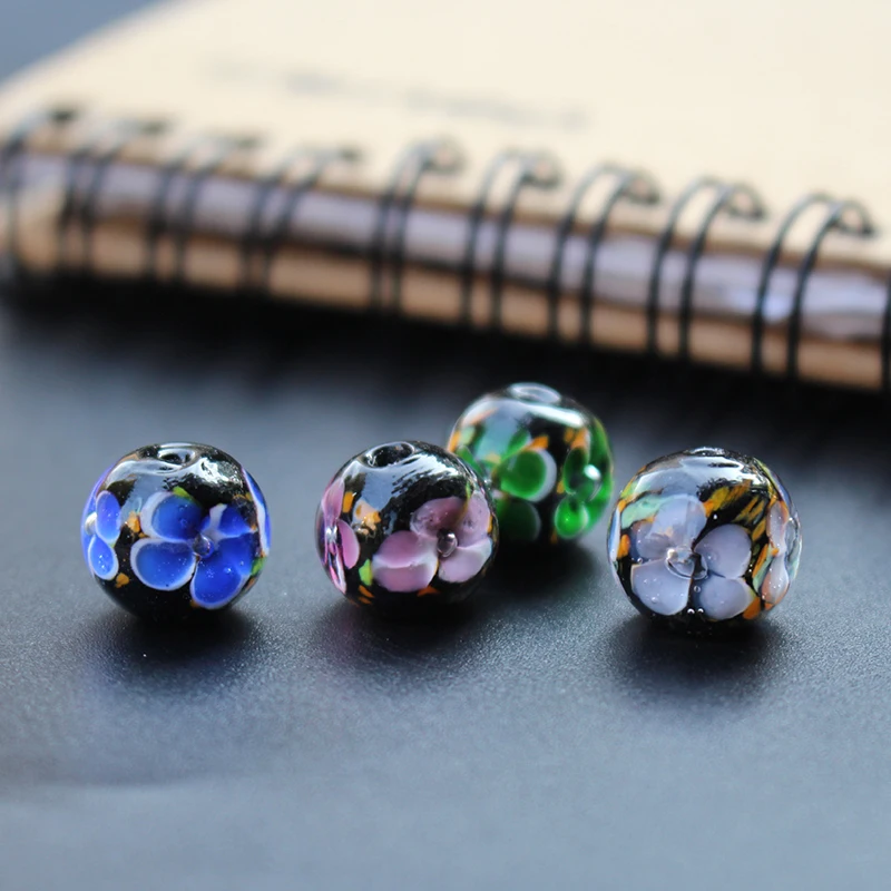 

10 шт., стеклянные бусины для ювелирных изделий, 12 мм