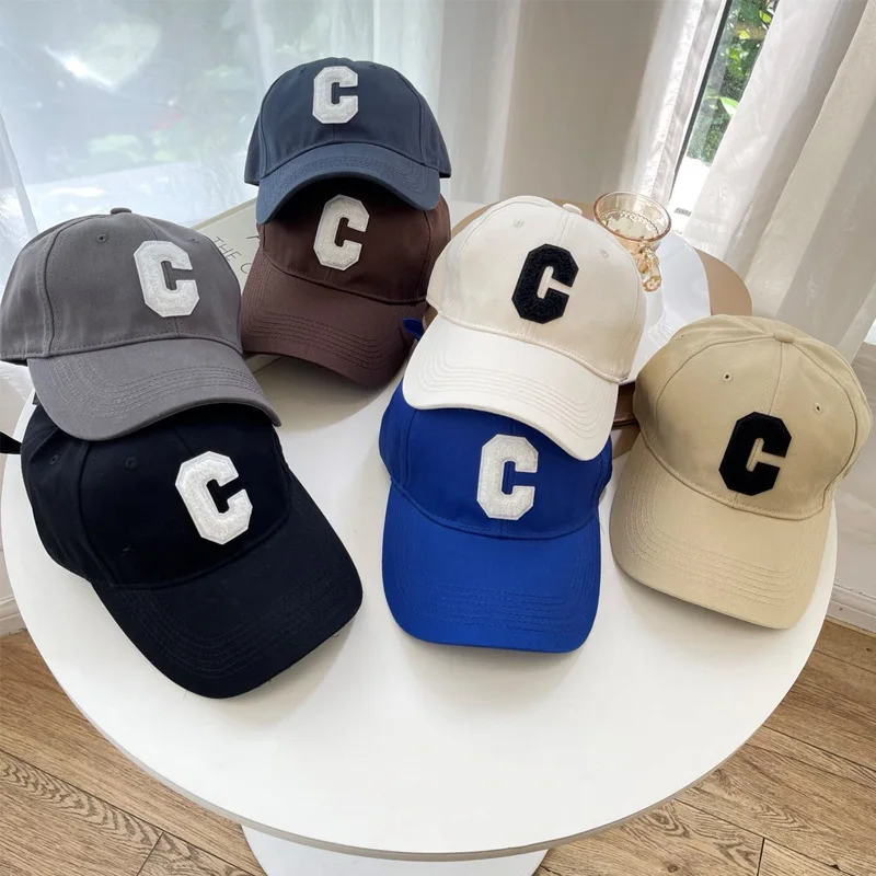 New Hip Hop Street Solid C Letter Adjustable Baseball Cap for Men Blue White Trucker Caps Outdoor Sport Dancer Hat Gorras Hombre