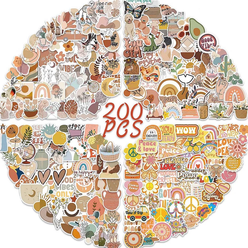 50/100/200 шт., декоративные наклейки в богемном стиле