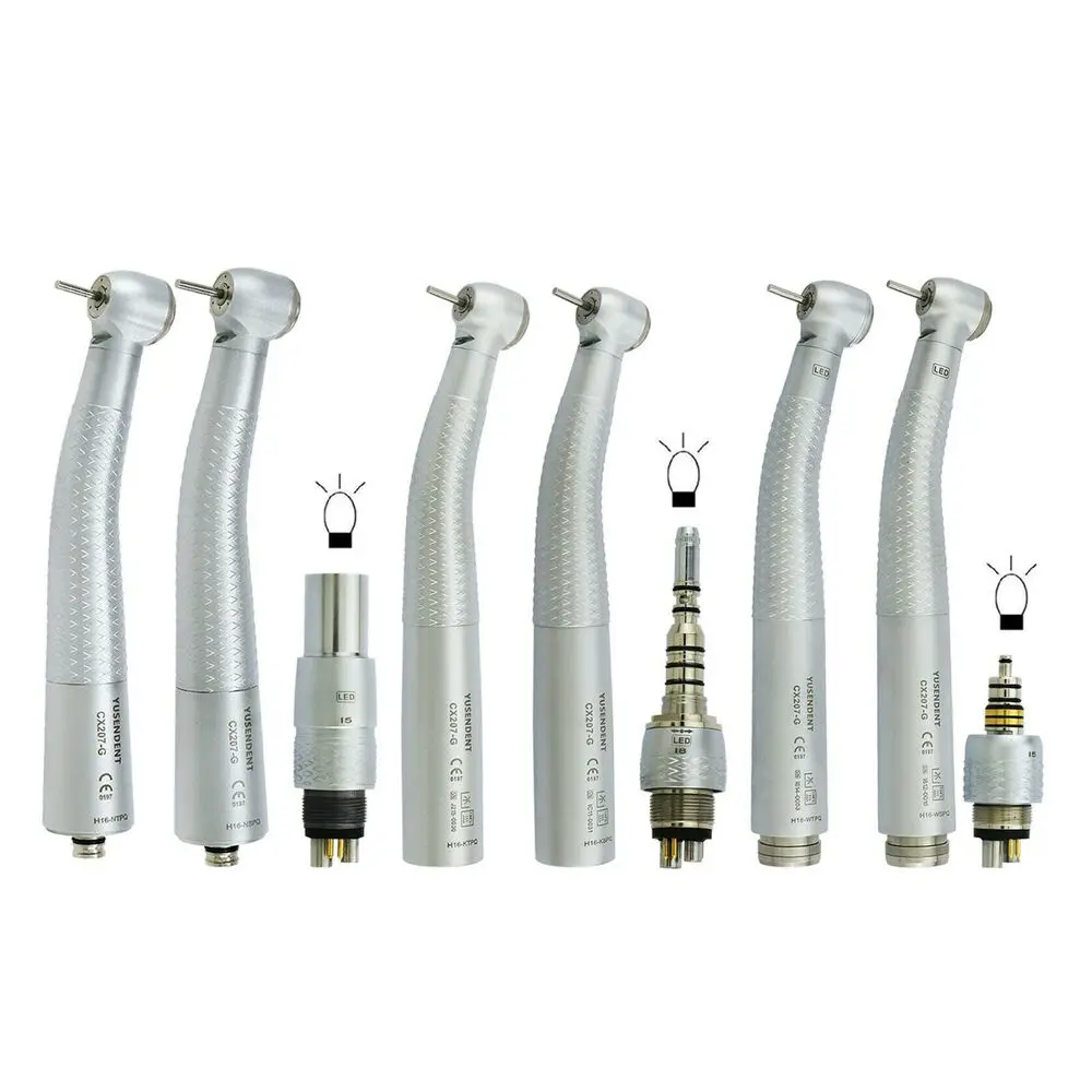 

COXO Dental High Speed Fiber Optic Handpiece Push Button 6Pin Coupling fit NSK KAVO Coupler