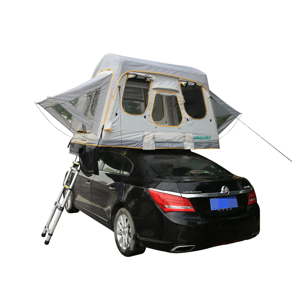 

Трехскладная палатка на крышу для 3-4 человек, палатка для кемпинга из твердого алюминия с надувной крышей