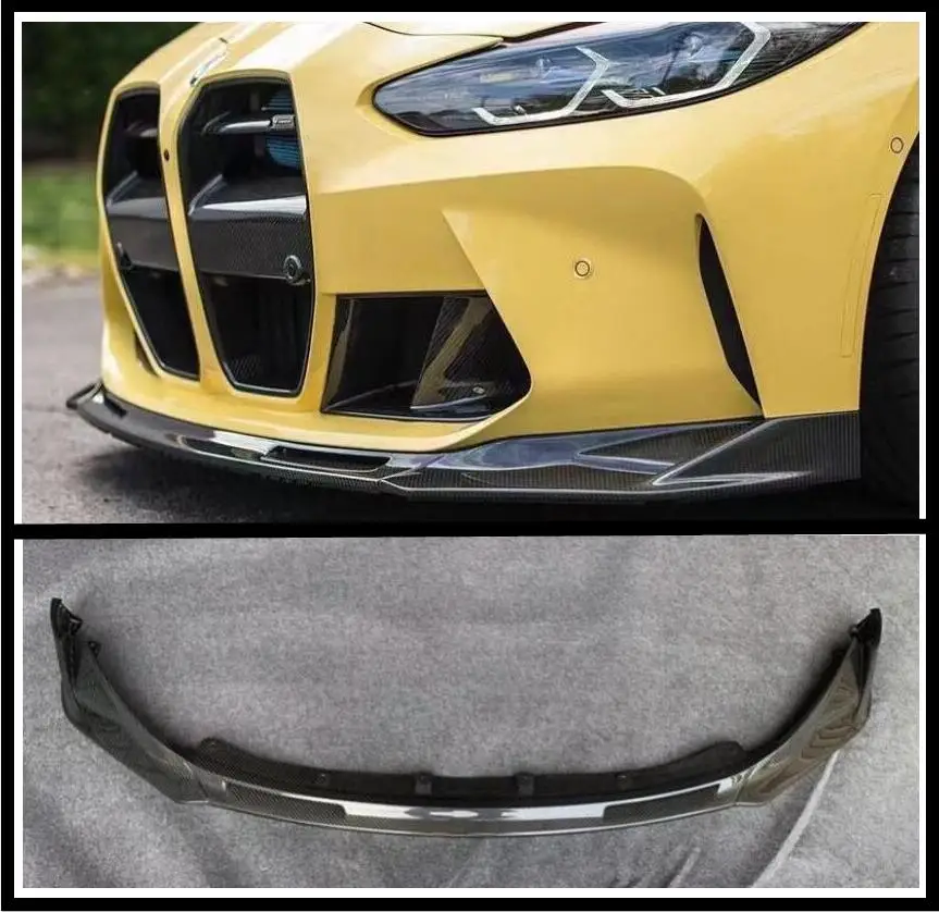 

Real Carbon Fiber Front Bumper Lip Splitters Cup Flaps Cover For BMW G80 G82 G83 M3 M4 2020 2021 2022 2023