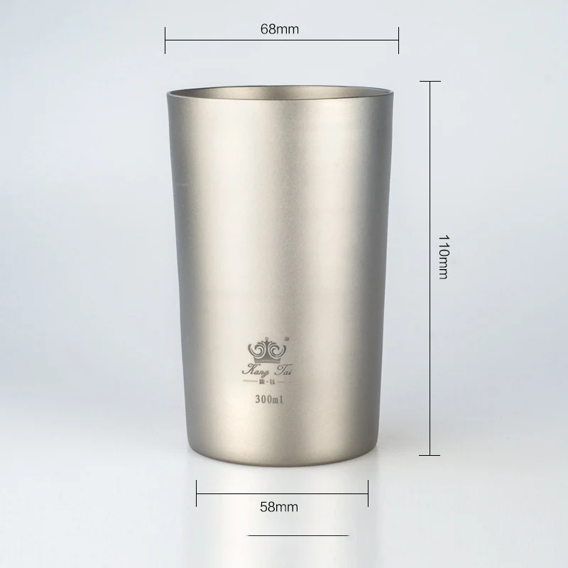 

Двухслойная пивная кружка из чистого титана 300/500 мл, изолированная чашка для сока, чашка для холодных напитков, титановая чашка для воды, кофейная чашка, путешествия домой
