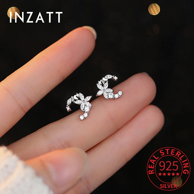 

Женские серьги-гвоздики из серебра 925 пробы с фианитом