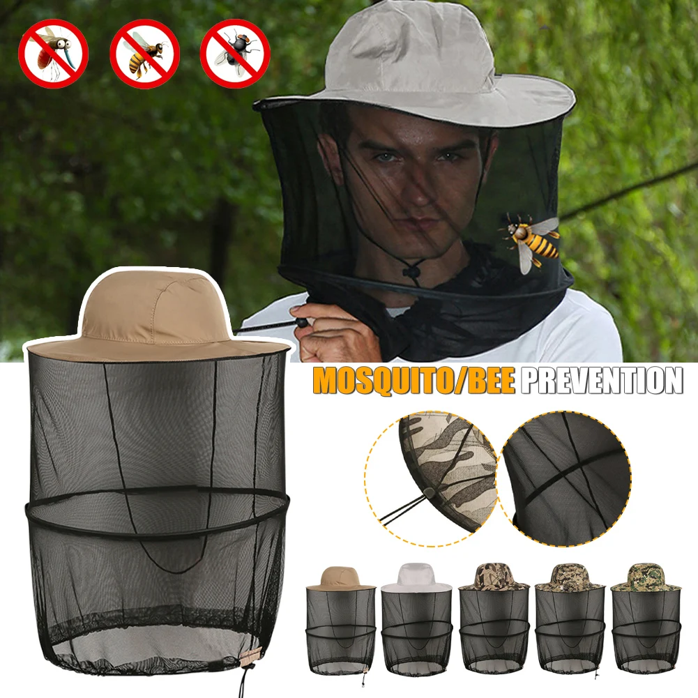 

Foldable Mosquito Hat With Hidden Net Mesh Face Protector Sun Cap Insect Bees Bugs Proof Mesh Hat For Beekeeping Fishing Camping