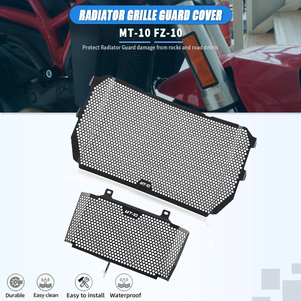 

For Yamaha MT-10 MT10 MT 10 FZ10 FZ 10 FZ-10 2016-2020 Motorcycle Radiator Grille Guard Oil Cooler Cooling Cover Protection