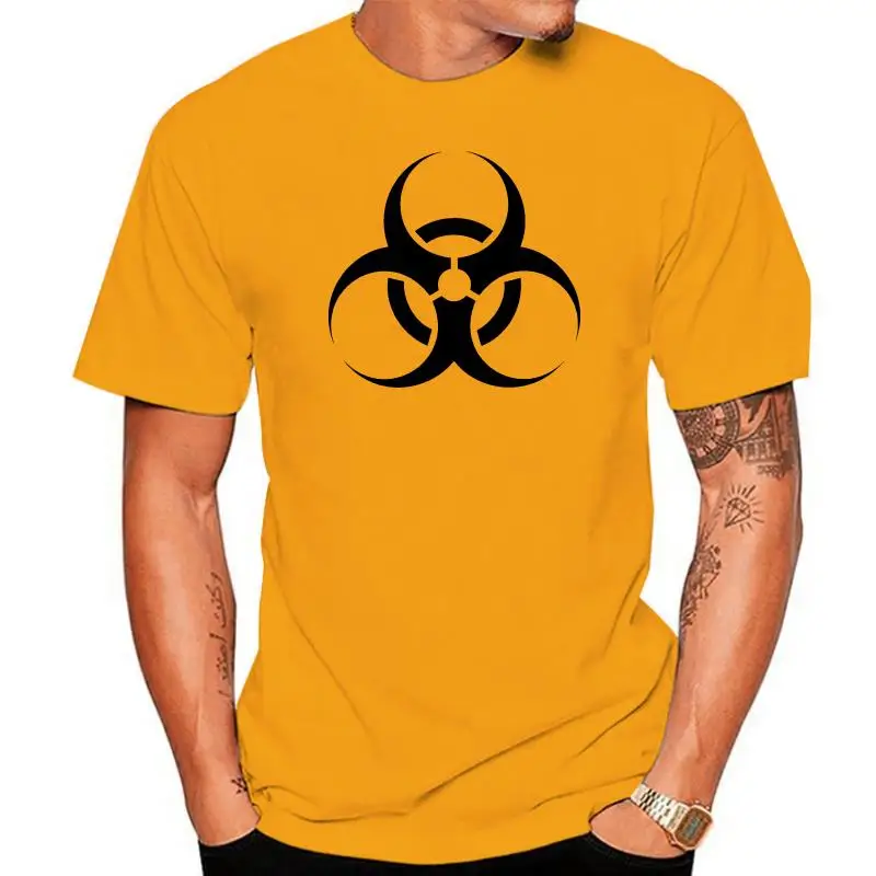 BIOHAZARD SYMBOL MENS T SHIRT CHEMICAL WASTE TOXIC BIOLOGICAL Newest Top TeesFashion Style Men Teemens tee shirts