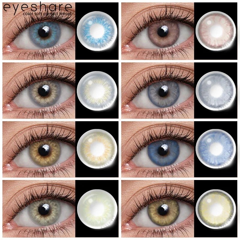 

Контактные линзы EYESHARE, 2 шт., цветные контактные линзы ed, красивые натуральные контактные линзы для глаз, цветные ежегодные косметические контактные линзы