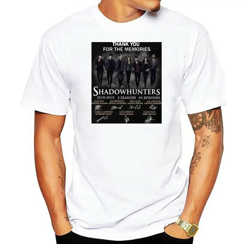 

Shadowhunters 3th Anniversary Thanks For Memories Black Cotton Men S-6XL T-Shirt