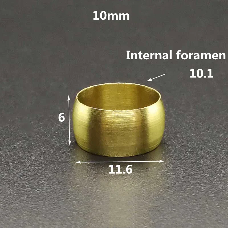 

Латунный двойной конический наконечник, 10 шт., наружный диаметр 4, 6, 8, 10, 12, 14 мм, уплотнительное кольцо, фитинги, трубка, Централизованная система смазки