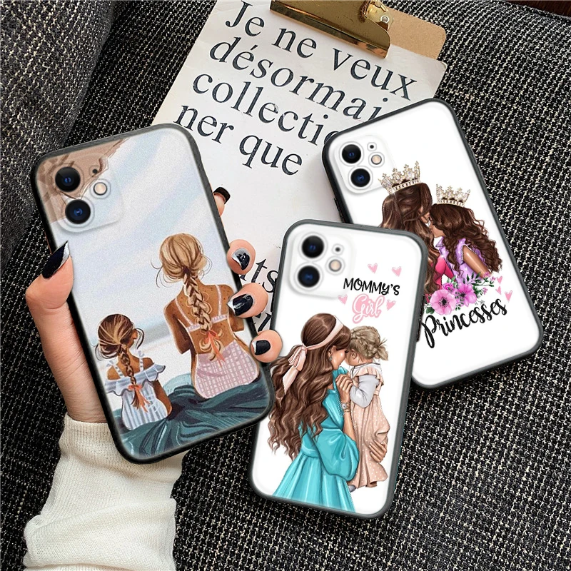 WSY16 Мягкий чехол Cute Cartoon Baby Mom для Xiaomi Mi A1 A2 A3 9T Pro Poco F1 F2 F3 GT M2 M3 M4 M5 C40 X2 X3 NFC X4 pro