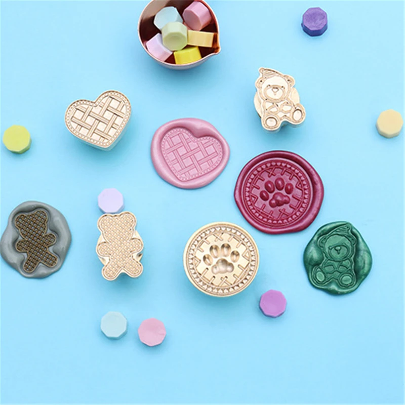 

Dog Claw Mushroom Bear Wax Seal Stamp Head DIY Moon Coffee Stamps Sealing Seals Postage Wedding Envelopes Card Hobby Craft Decor