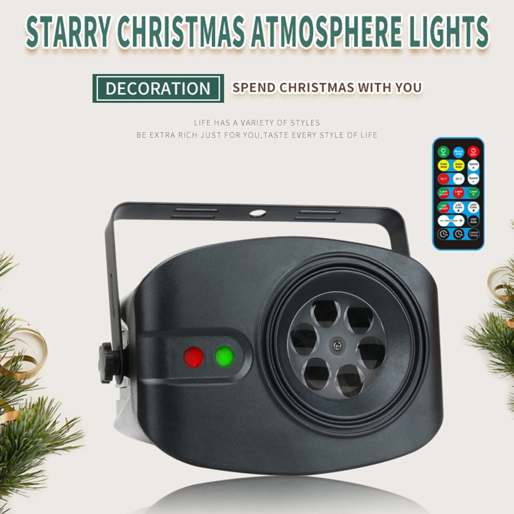 

13W Christmas Pattern LED Projector Lamp Colorful Rotating Disco Stage Lighting Uplights Stage Lighting Effect Light